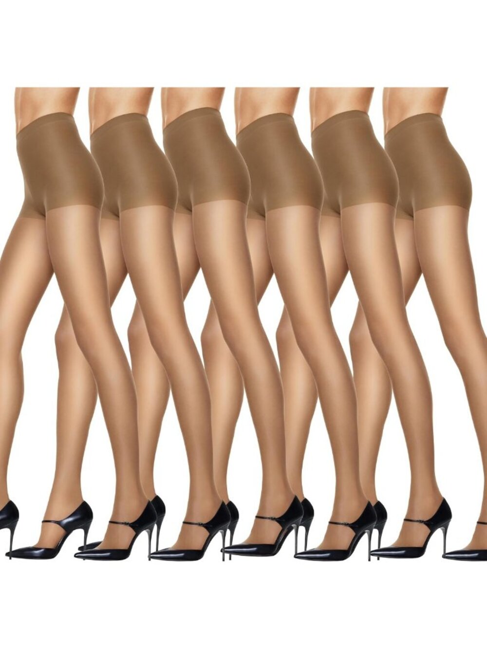Silky Control Top Sheer Toe Pantyhose for Women - Soft, Comfortable Fit